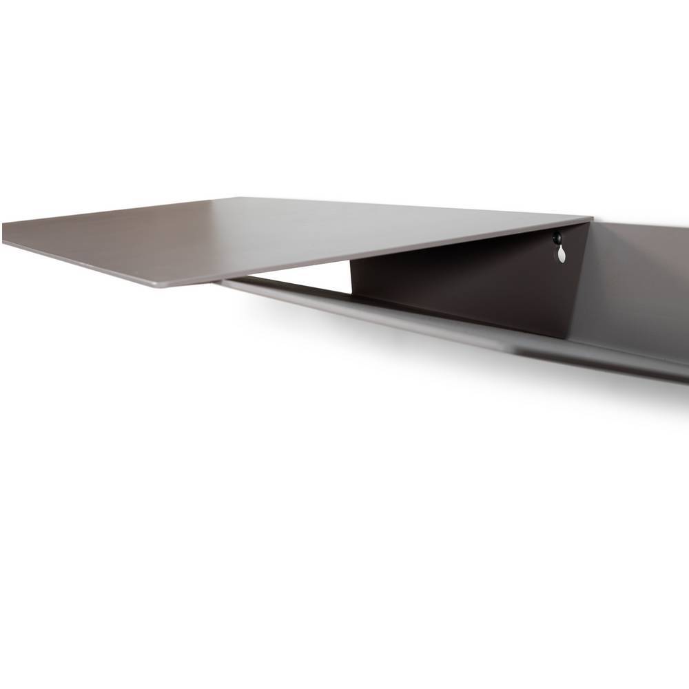 Metall Schreibtisch Shower in Taupe pulverbeschichtet
