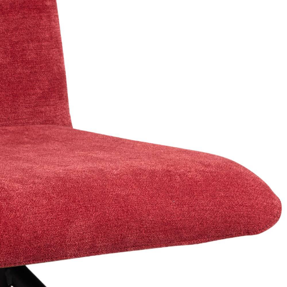 Esstisch Stühle Vetonia in Rot mit Gestell aus Metall (2er Set)