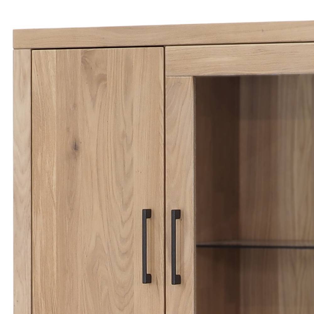 Vitrinenschrank Artjes in Eiche Bianco geölt