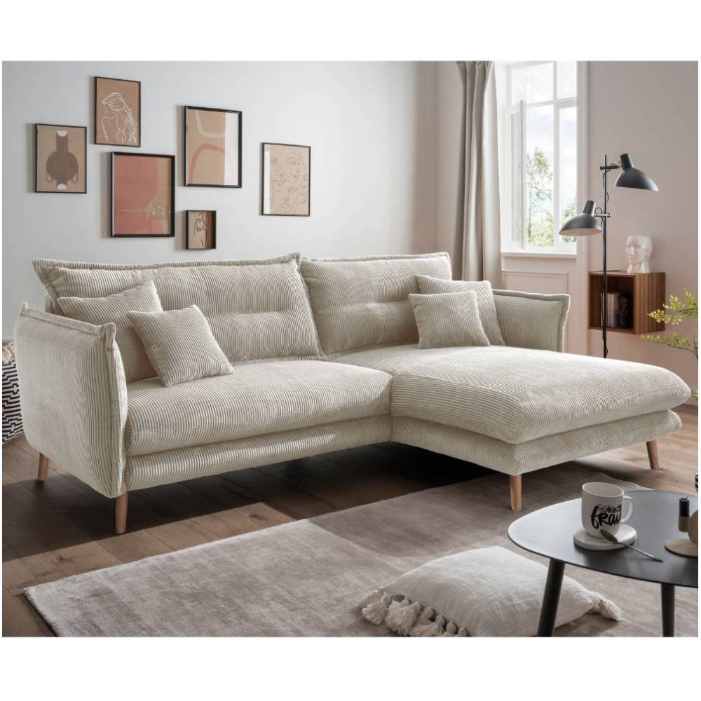 Ecksofa Snoba in Beige aus Cord