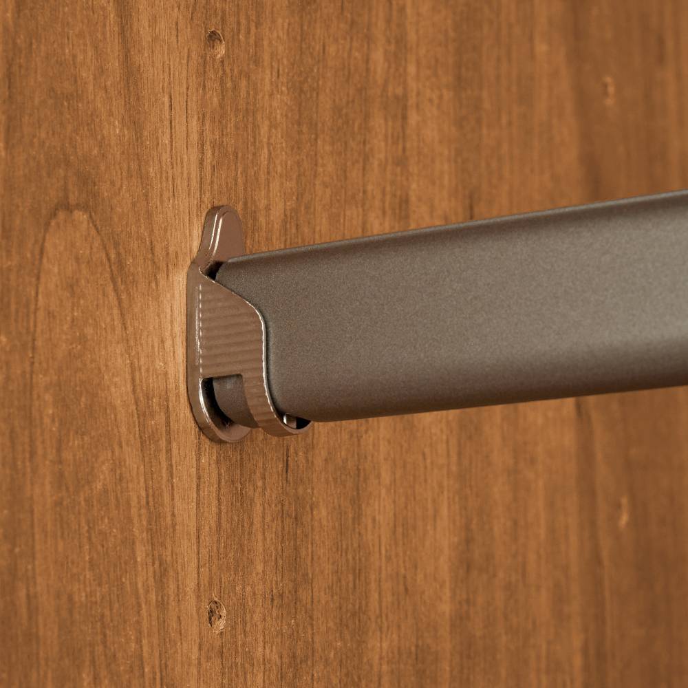 Kleiderschrank 6-türig Merkur in Eiche Bianco und Dunkelbraun