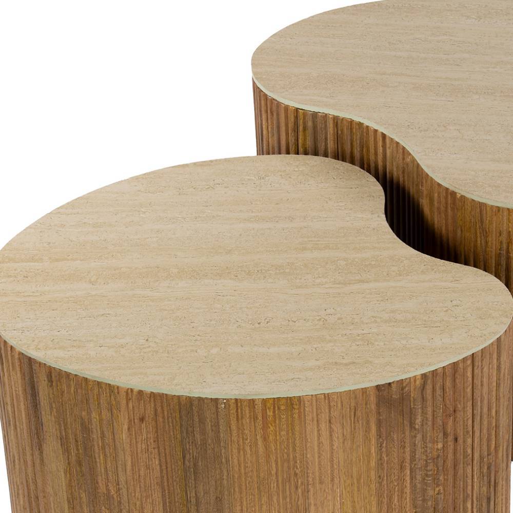 Wohnzimmertische Nongo 40 cm hoch in Nierenform (zweiteilig)