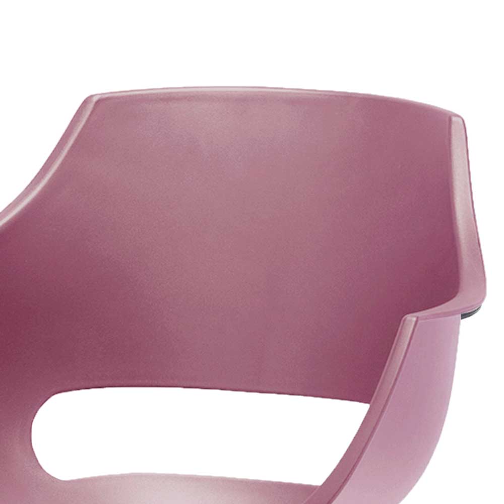 Design Stühle Oladrios in Altrosa aus Kunststoff und Buche Massivholz (4er Set)