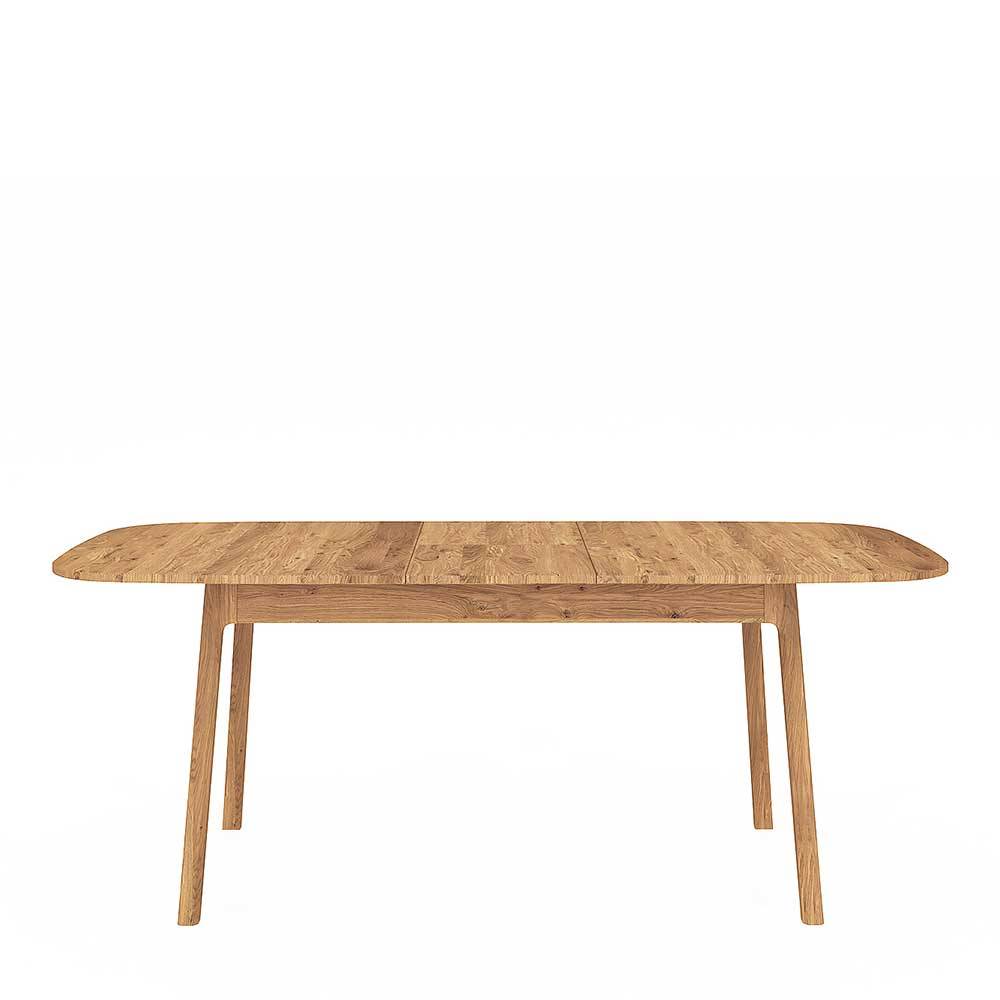 Küchen Tisch Koropi aus Wildeiche Massivholz mit Vierfußgestell