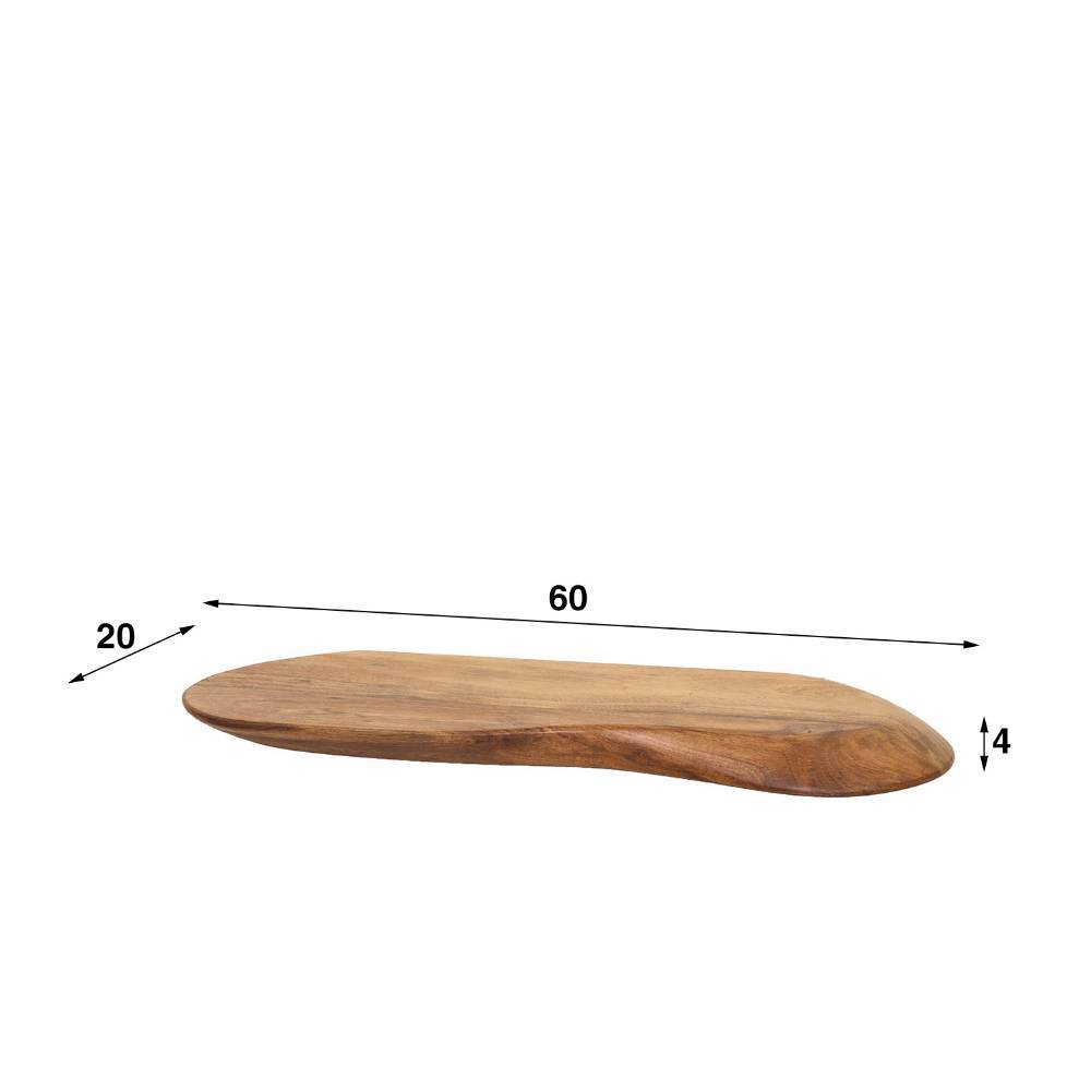 Wandboard Kristian aus Akazie Massivholz in organischer Form