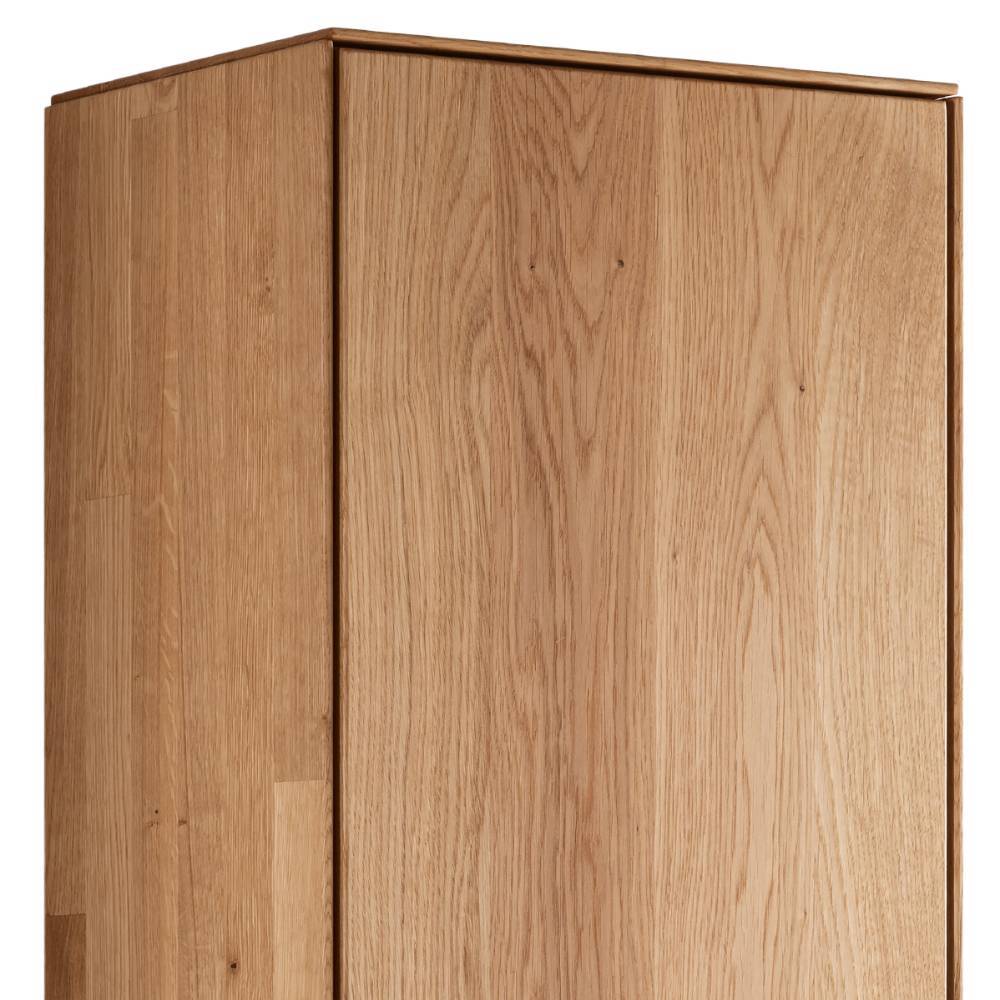 Wandschrank Torfaen aus Wildeiche Massivholz 125 cm hoch
