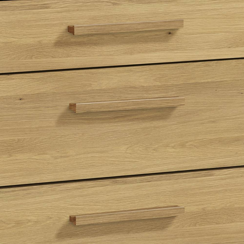 Schubladen Sidebord Udom in Anthrazit und Eiche hell