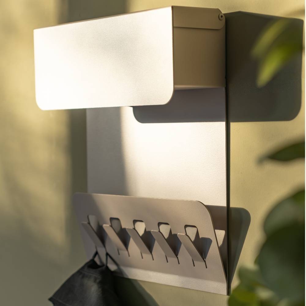 Wandgarderobe Yusephia aus Stahl mit 5 Kleiderhaken