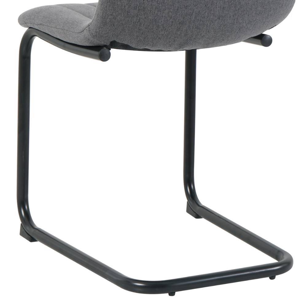 Freischwinger Stuhl Root in Grau aus meliertem Webstoff (2er Set)