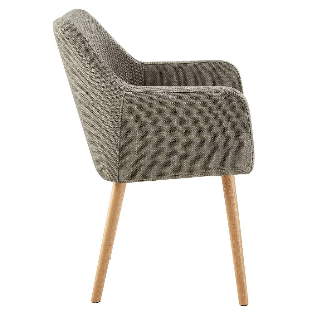 Esszimmerarmlehnstuhl Lida aus Strukturstoff im Skandi Design