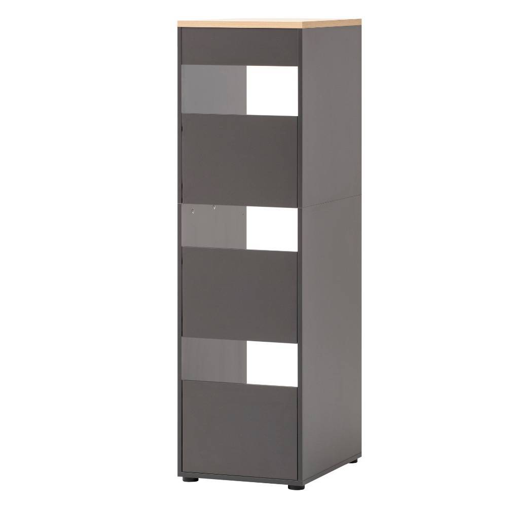 Bad Wäscheschrank Savasso in Anthrazit 155 cm hoch