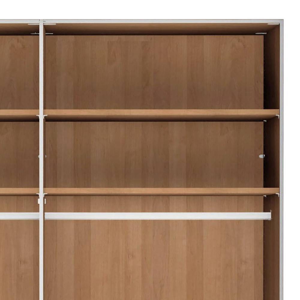 Drehtürenkleiderschrank modern Merkur in Eiche Bianco und Dunkelbraun