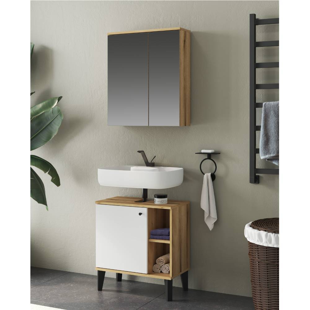 Badmöbelset modern Zyret zweiteilig 60 cm breit (zweiteilig)