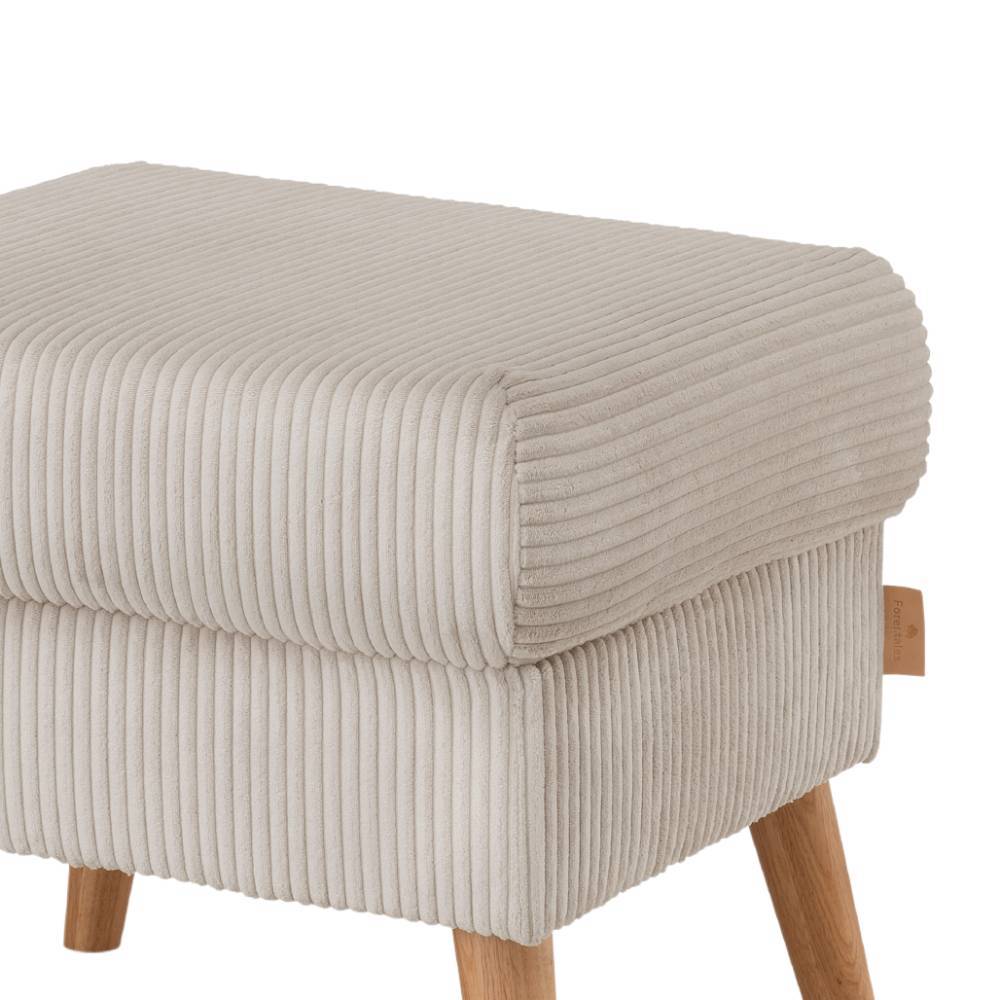 Couchhocker Atria aus Cord im Skandi Design