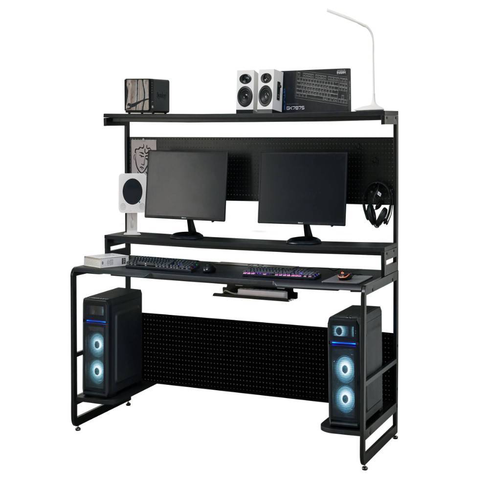 Gaming Schreibtisch Sixtys mit Bildschirmaufsatz 120 cm breit