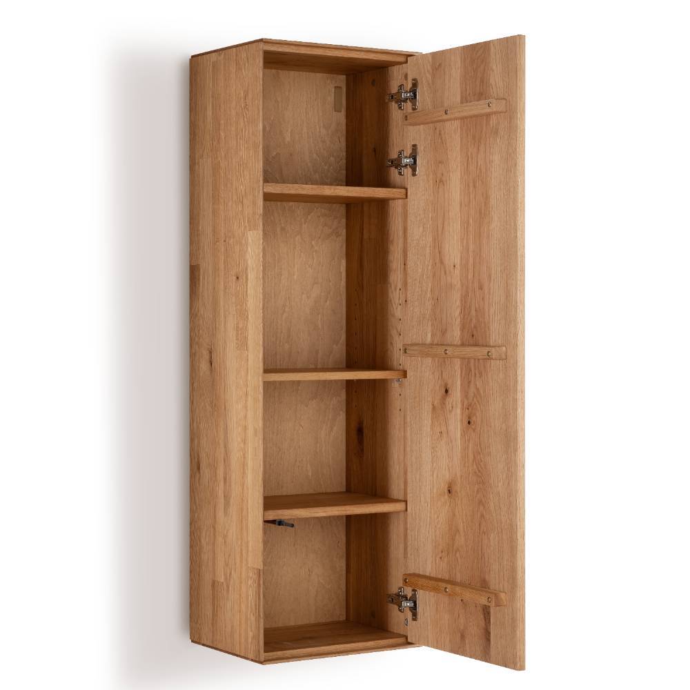 Wandschrank Torfaen aus Wildeiche Massivholz 125 cm hoch