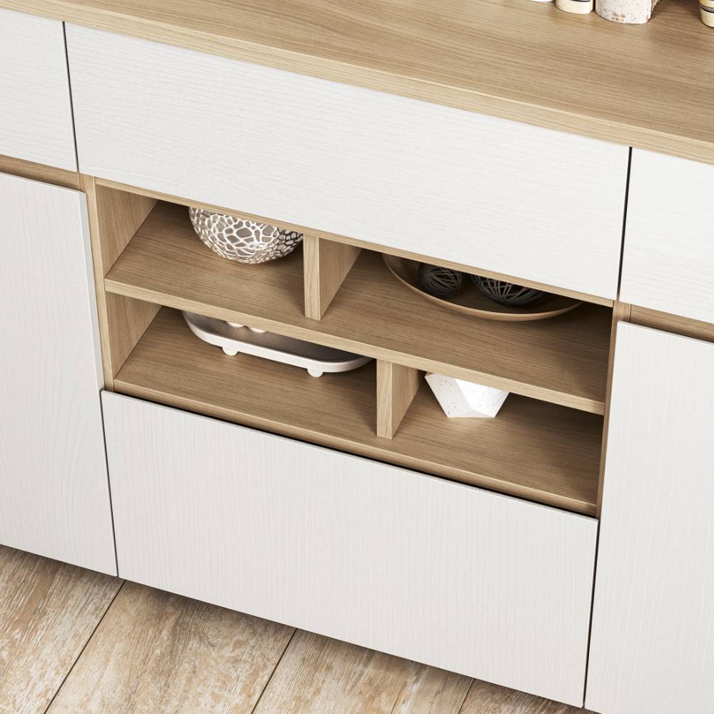 Arbeitszimmermöbel Set Labrassa dreiteilig im Skandi Design (dreiteilig)