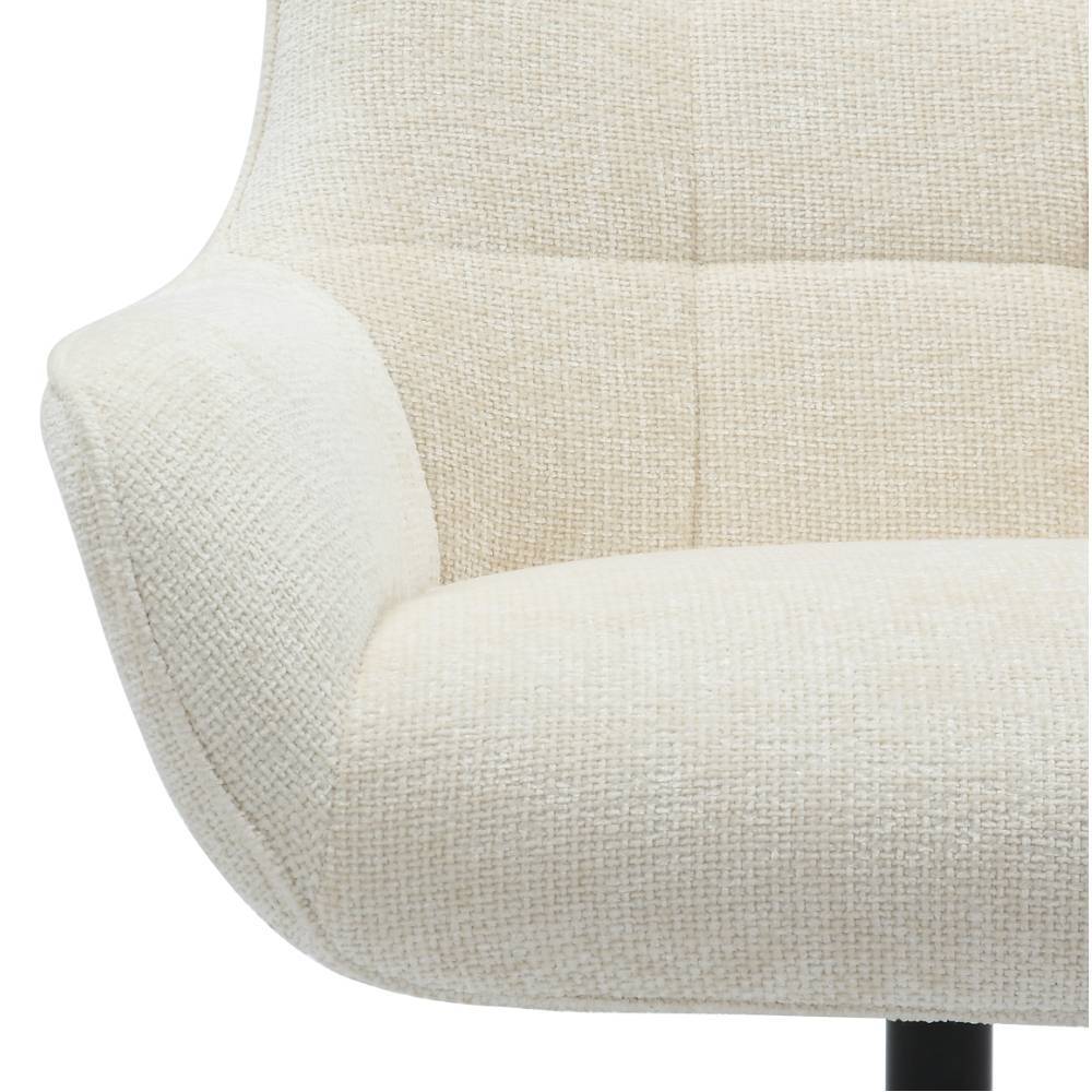 Sessel Capolyna in Beige aus Chenillegewebe
