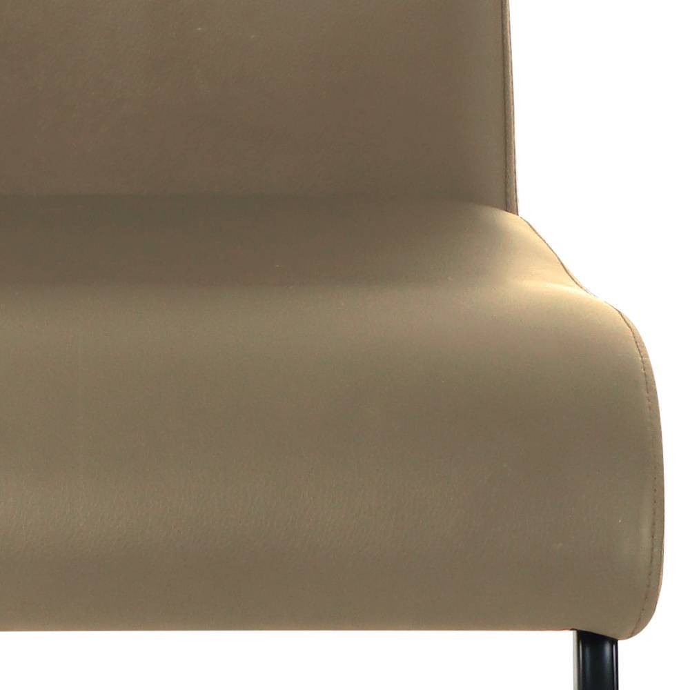 Freischwinger Chats in Taupe aus Kunstleder (2er Set)