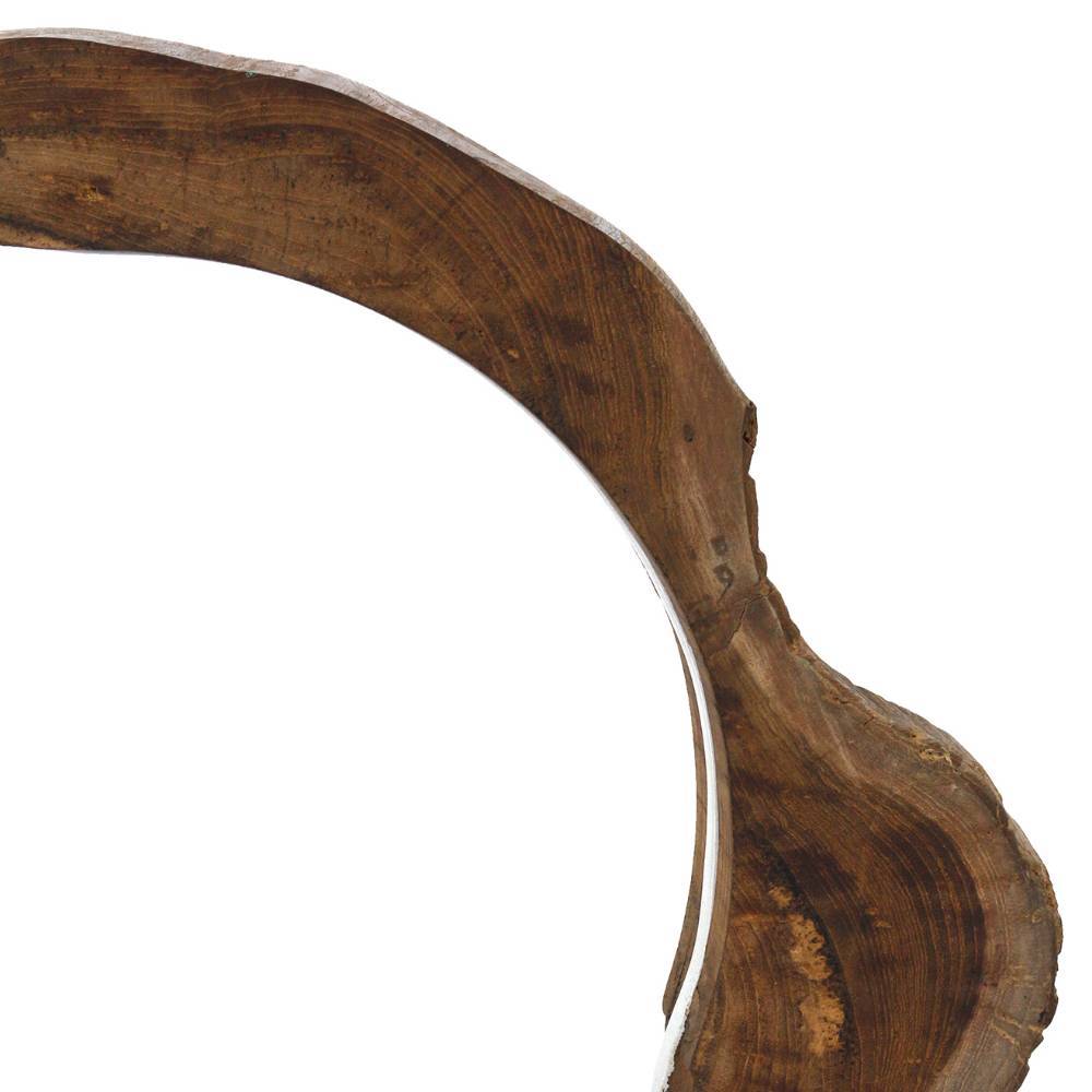 Massivholz Tischleuchte Hadaoi 49 cm hoch im rustikalen Stil