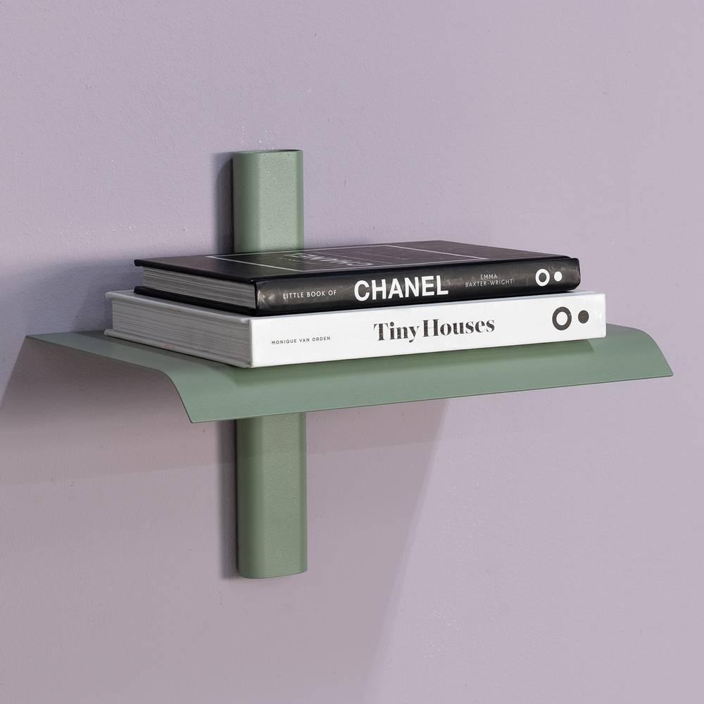 Metall Wandboard Livorno in Graugrün und modernem Design