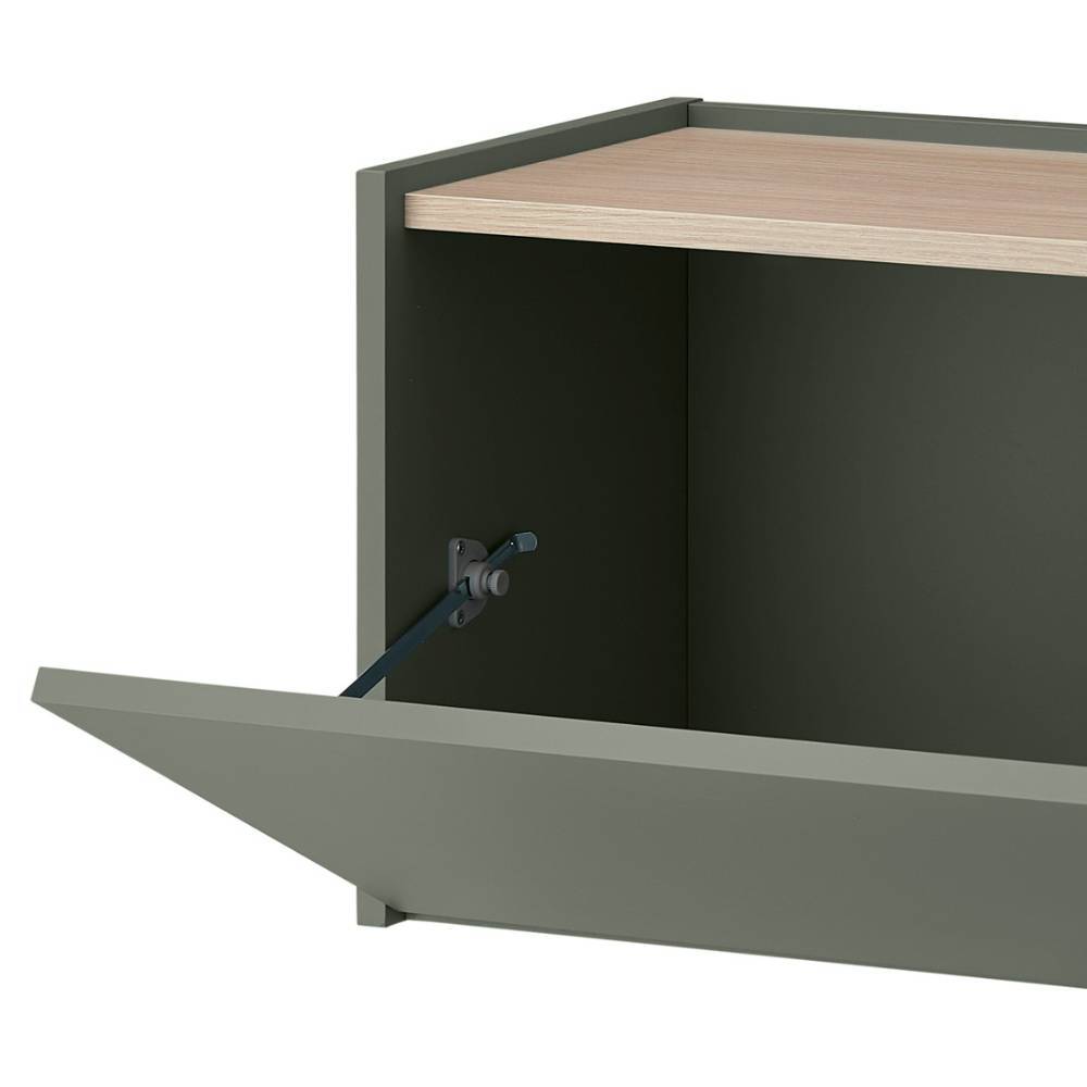 Hängeschrank Ulfava in Graugrün mit Klappe