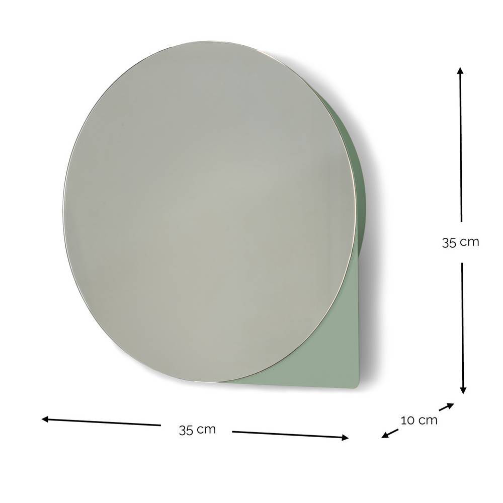 Badschrank Spiegel Kitza in Graugrün für die Wandmontage