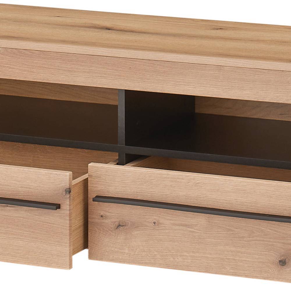 Wohnzimmer Anbauwand Cemutra in modernem Design 270 cm breit (vierteilig)