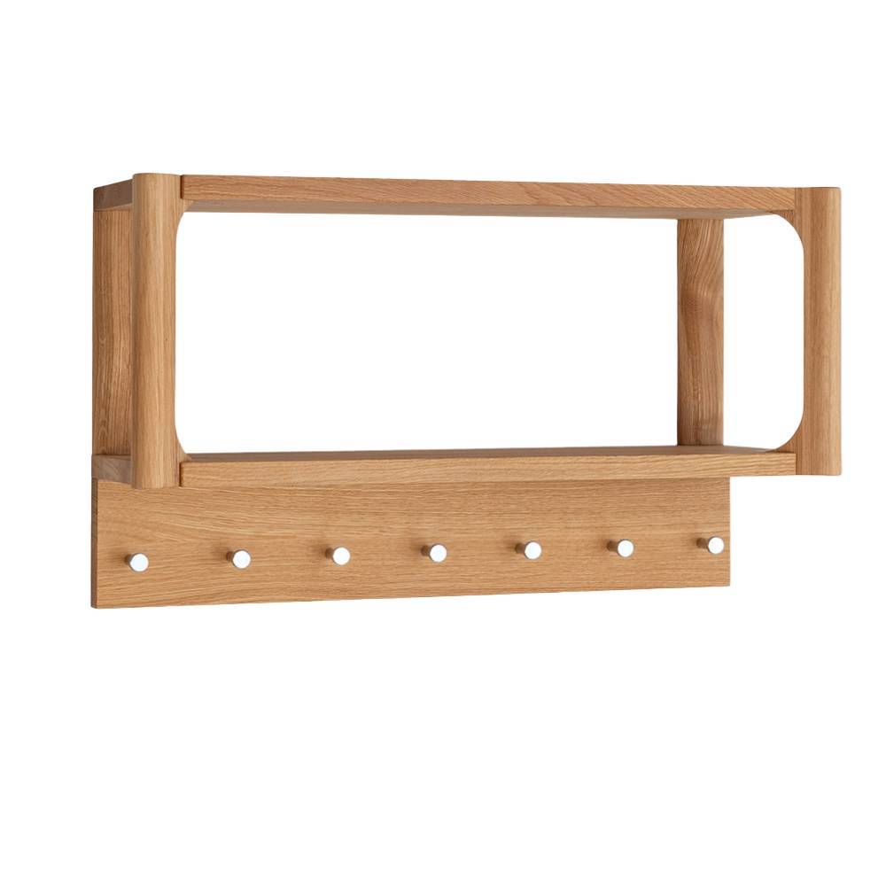 Wandgarderobe Gravura aus Eiche Massivholz mit Hutablage aus Holz