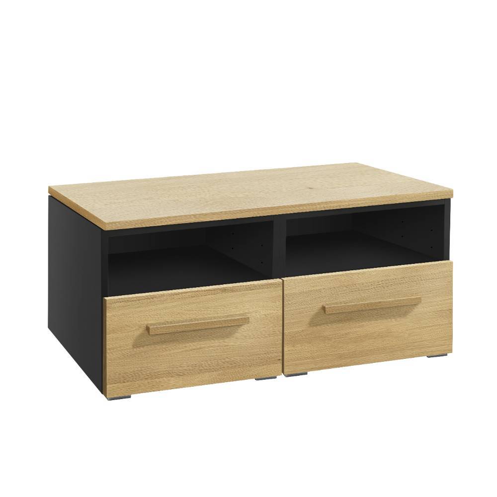 Kommode Kyras 90 cm breit mit zwei Schubladen
