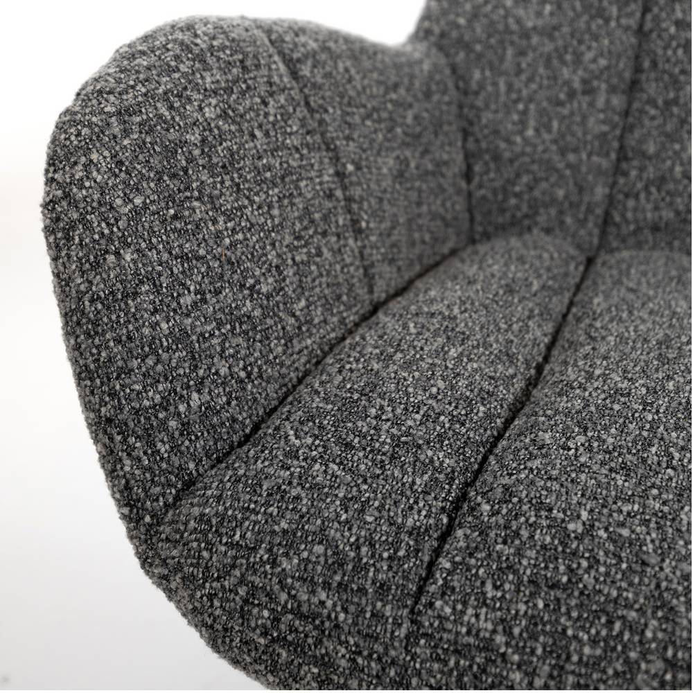Polstersessel Tribial drehbar aus Boucle Stoff