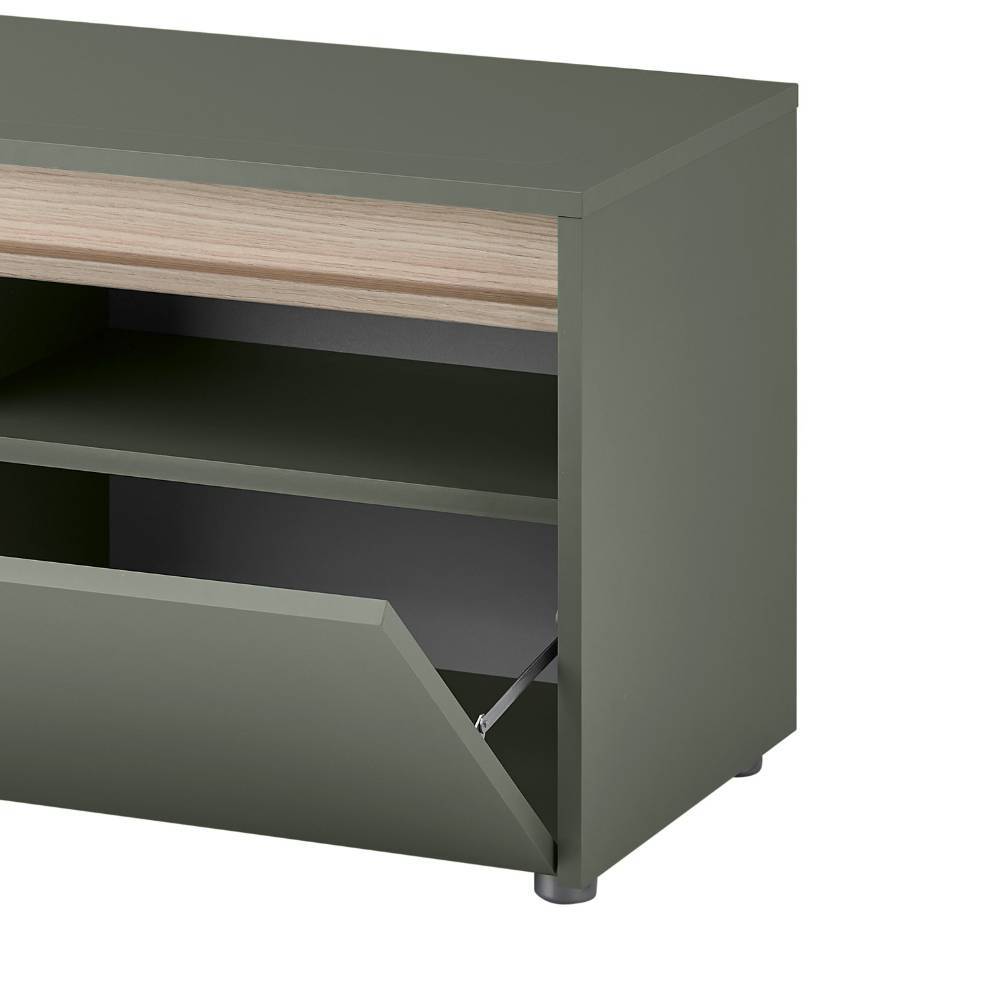 Garderobenbank Ulfava in Graugrün 100 cm breit