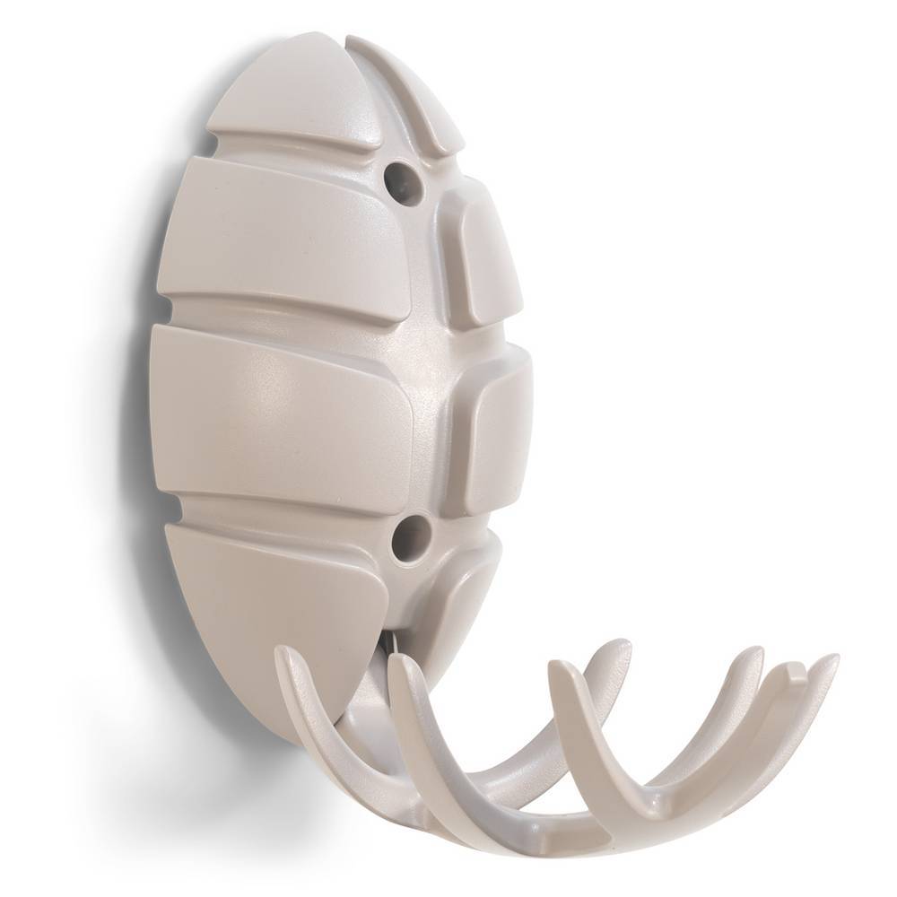 Wandhaken Tuskana in Taupe aus Kunststoff und Metall