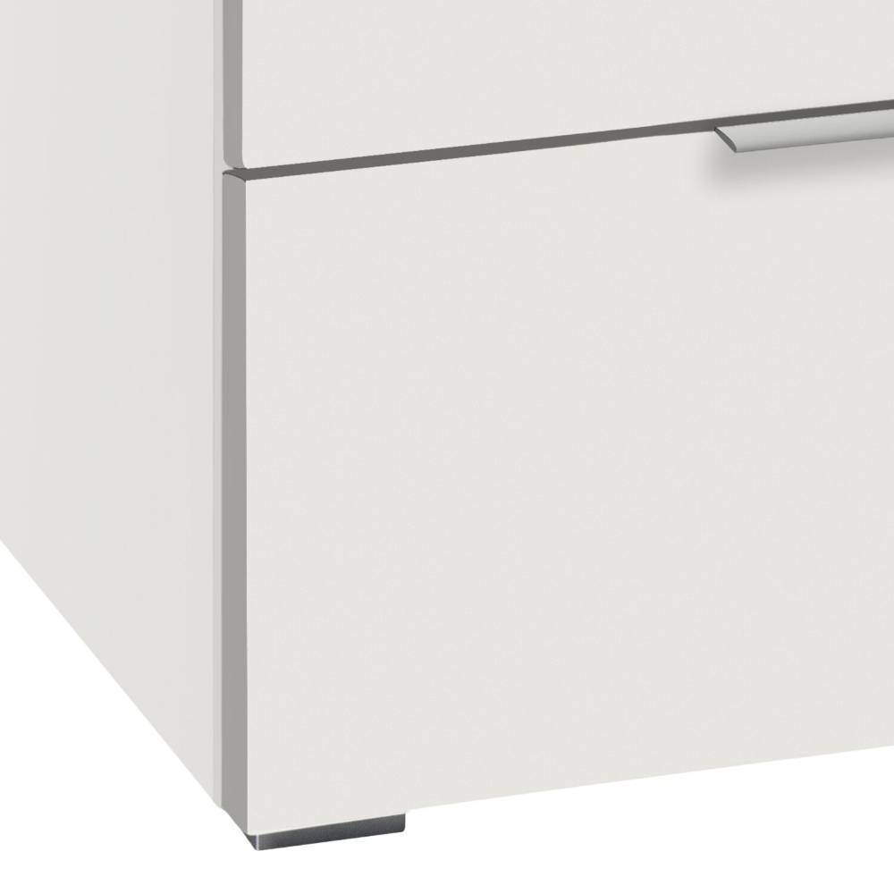 TV Lowboard Fina in Weiß mit vier Schubladen