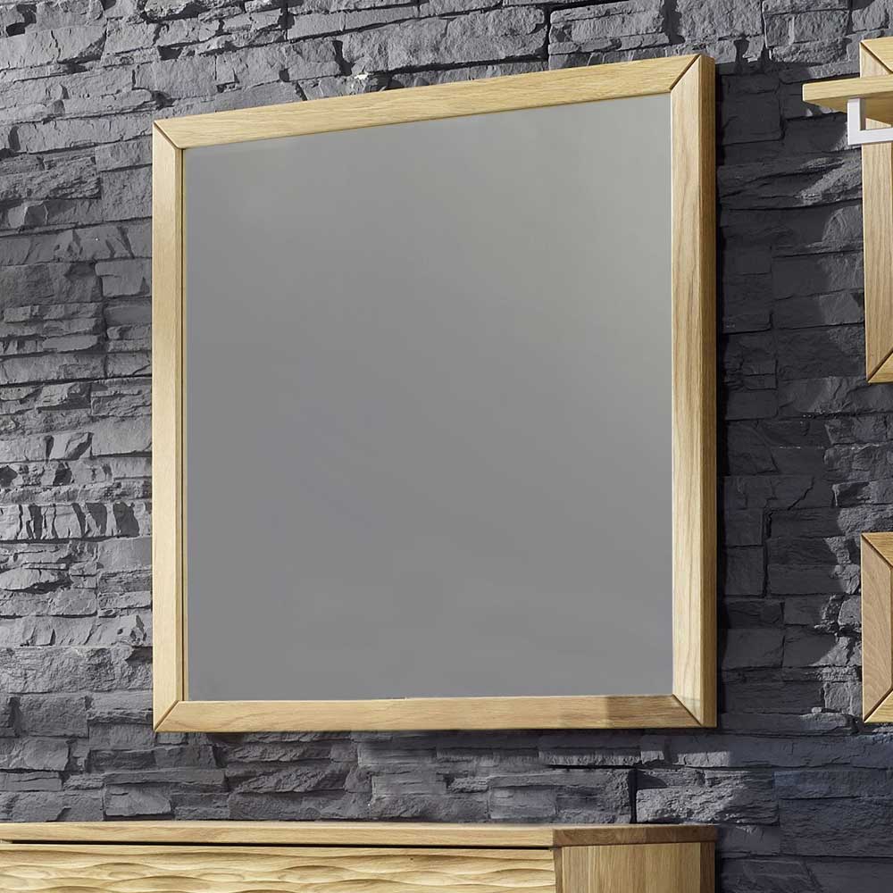 Garderobenspiegel Emrada aus Wildeiche Massivholz 80 cm breit