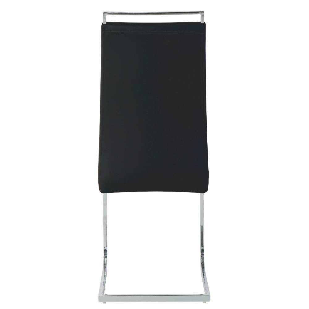 Freischwinger Londa in Schwarz aus Kunstleder (2er Set)