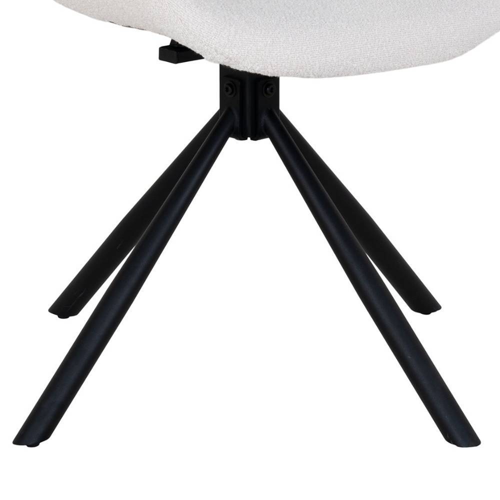 Esszimmerstuhl Pravoria drehbar aus Boucle Stoff (2er Set)
