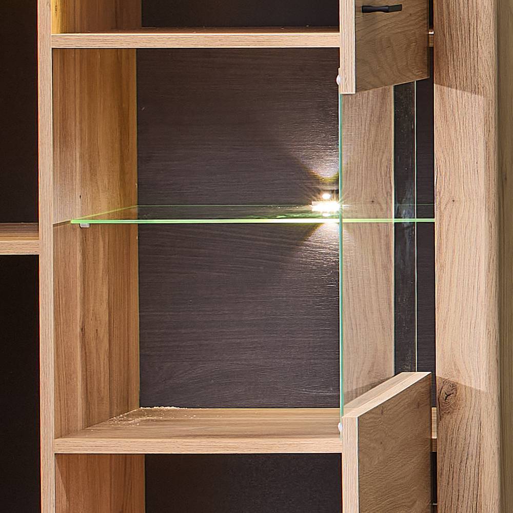 Stauraumvitrine Helias mit LED Beleuchtung in modernem Design