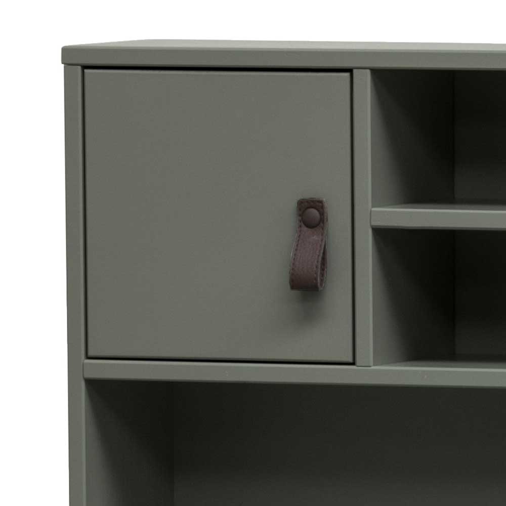 Schreibtisch Navulido in Graugrün aus Kiefer Massivholz