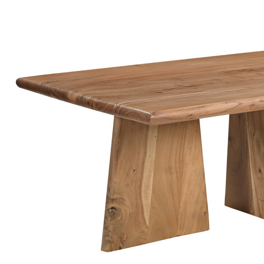 Massivholztisch Troyesa aus Akazie Massivholz 130 cm breit