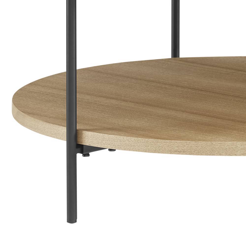 Skandi Design Couchtisch Snoudy in runder Form echtholzfurniert