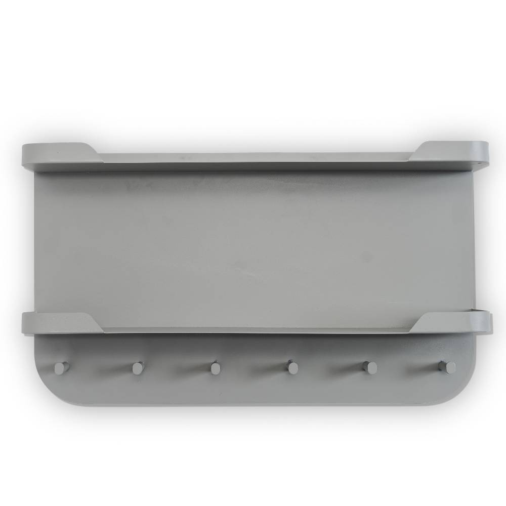 Wandgarderobe Vanabesa in Grau mit Ablage aus Metall