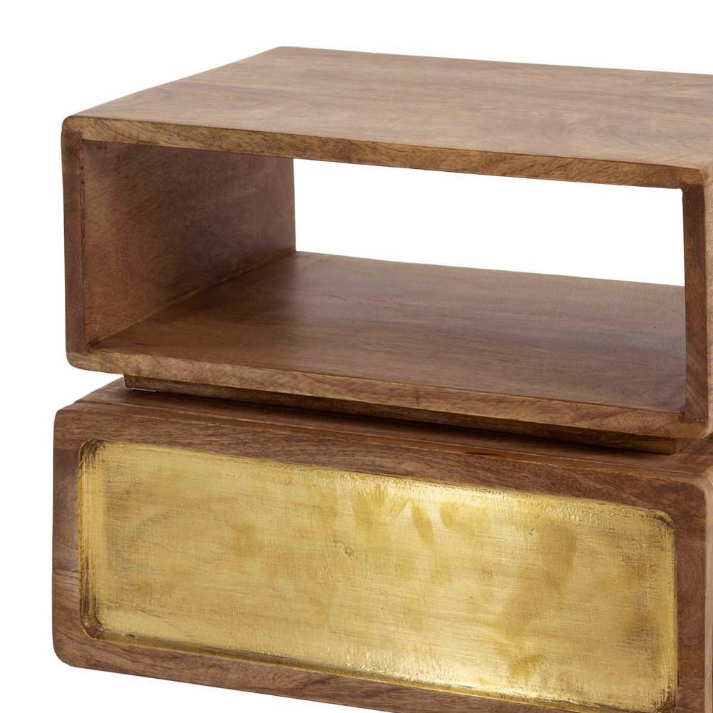 Nachttisch Eifrom aus Mangobaum Massivholz im Industry und Loft Stil