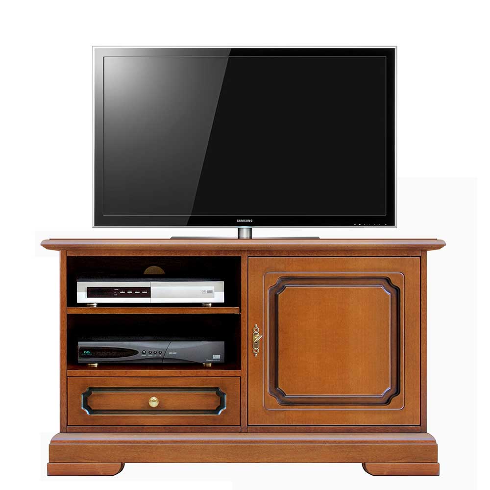 Kleiner TV Unterschrank Cadruna in Nussbaumfarben 60 cm hoch