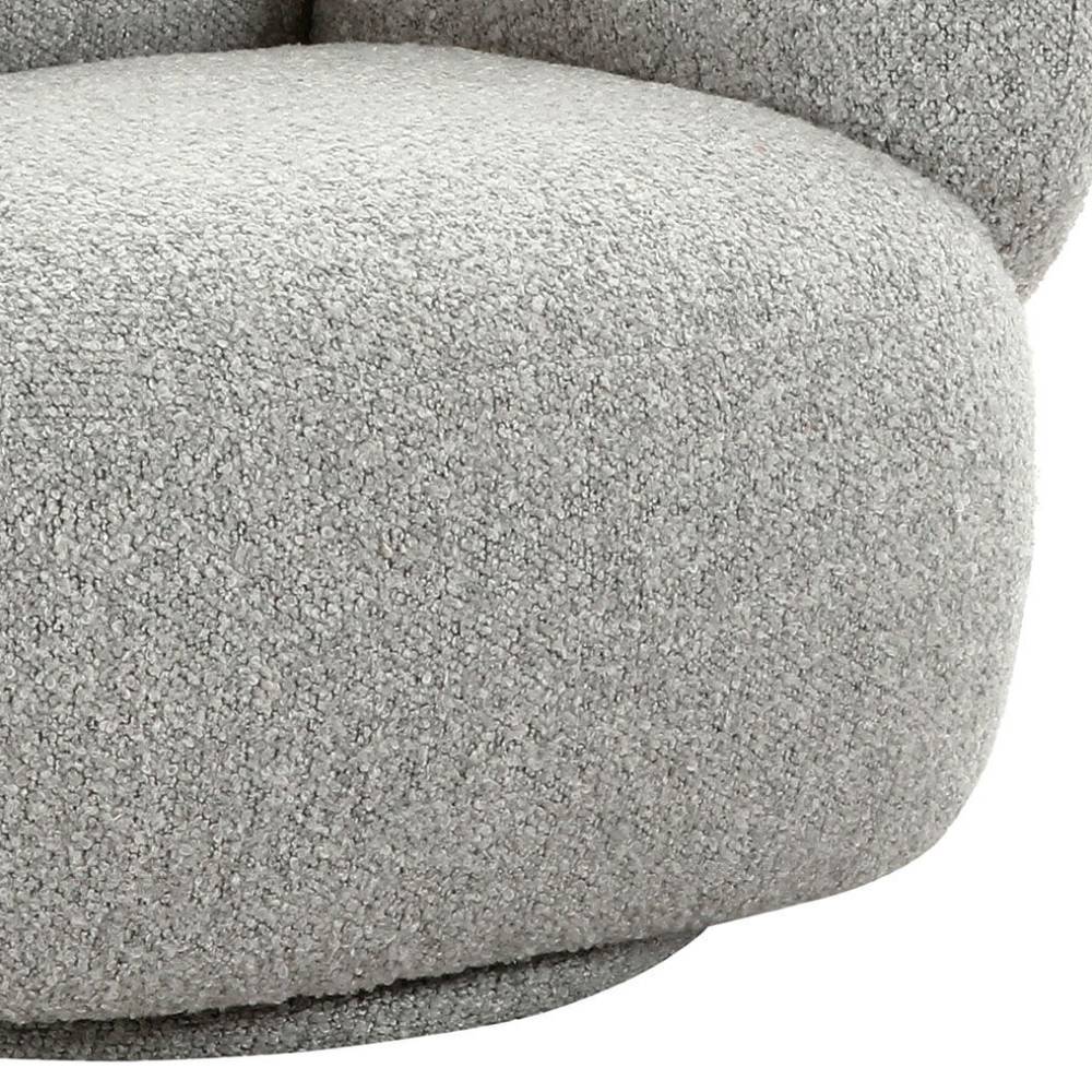 Einzelsessel Andra aus Boucle Stoff drehbar