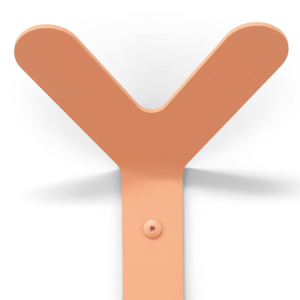 Wandgarderobenhaken Ryus in Terracotta aus Stahl