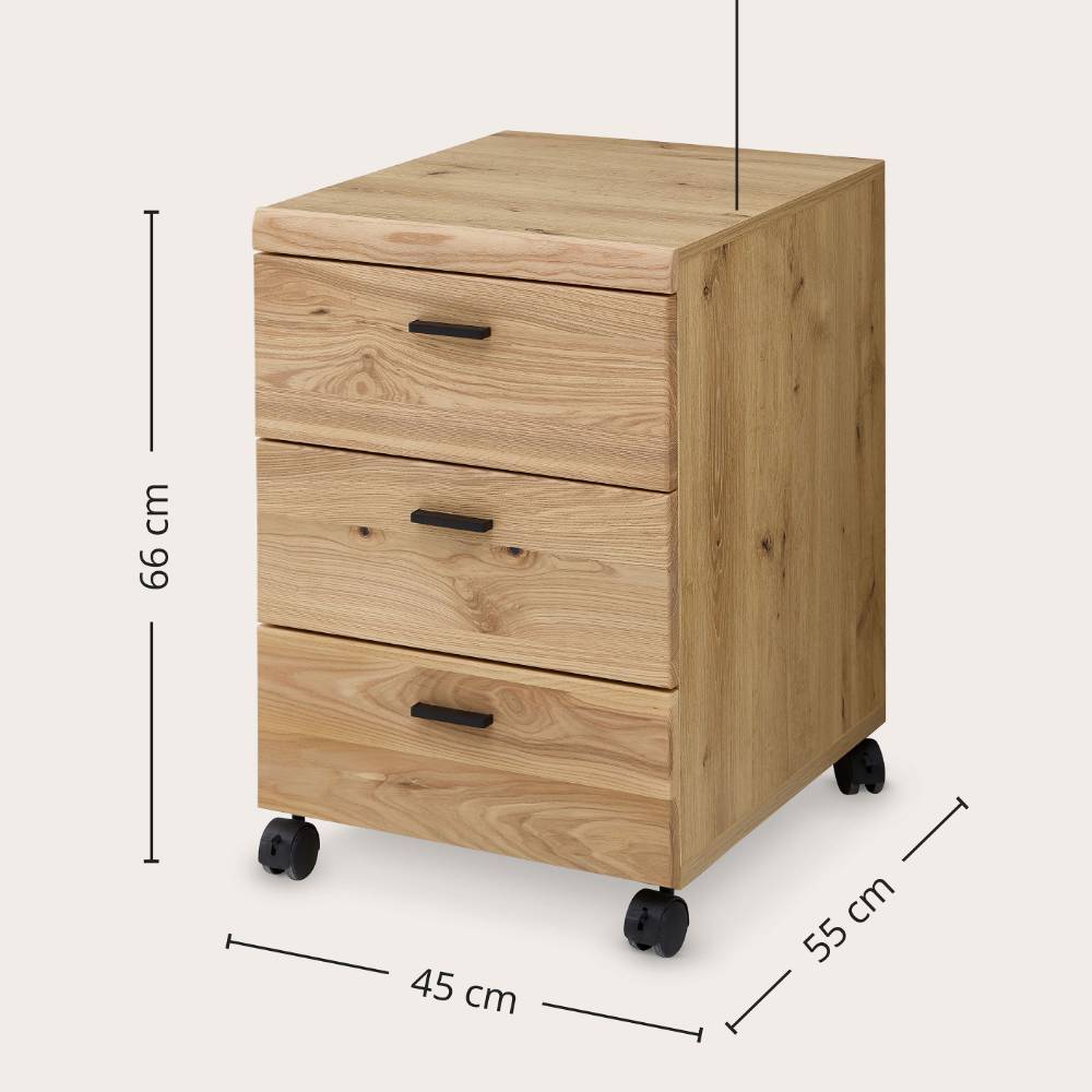 Bürocontainer Talyteo mit drei Schubladen 66 cm hoch
