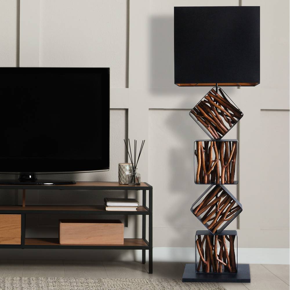 Stehleuchte Zaremda aus Treibholz in modernem Design