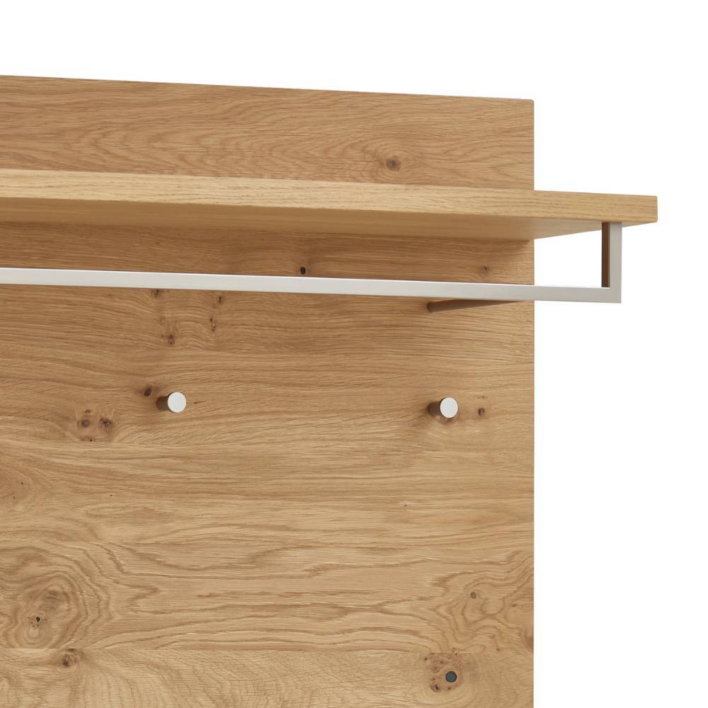 Garderobenpaneel Pavia echtholzfurniert 5 Kleiderhaken