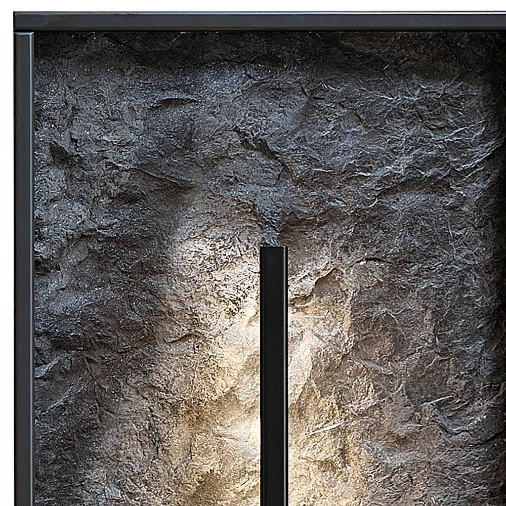 Design Wohnwand Ostoro in Wildeiche Bianco 260 cm breit (zweiteilig)
